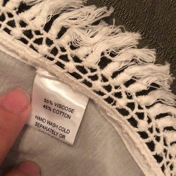 Lisa Curran Cream Embroidered Caftan Coverup M - Picture 9 of 10